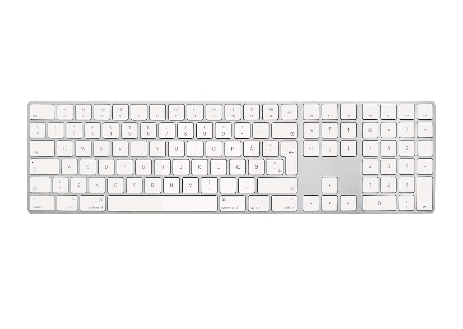 Apple Magic Keyboard Lang Hvid Refurbished