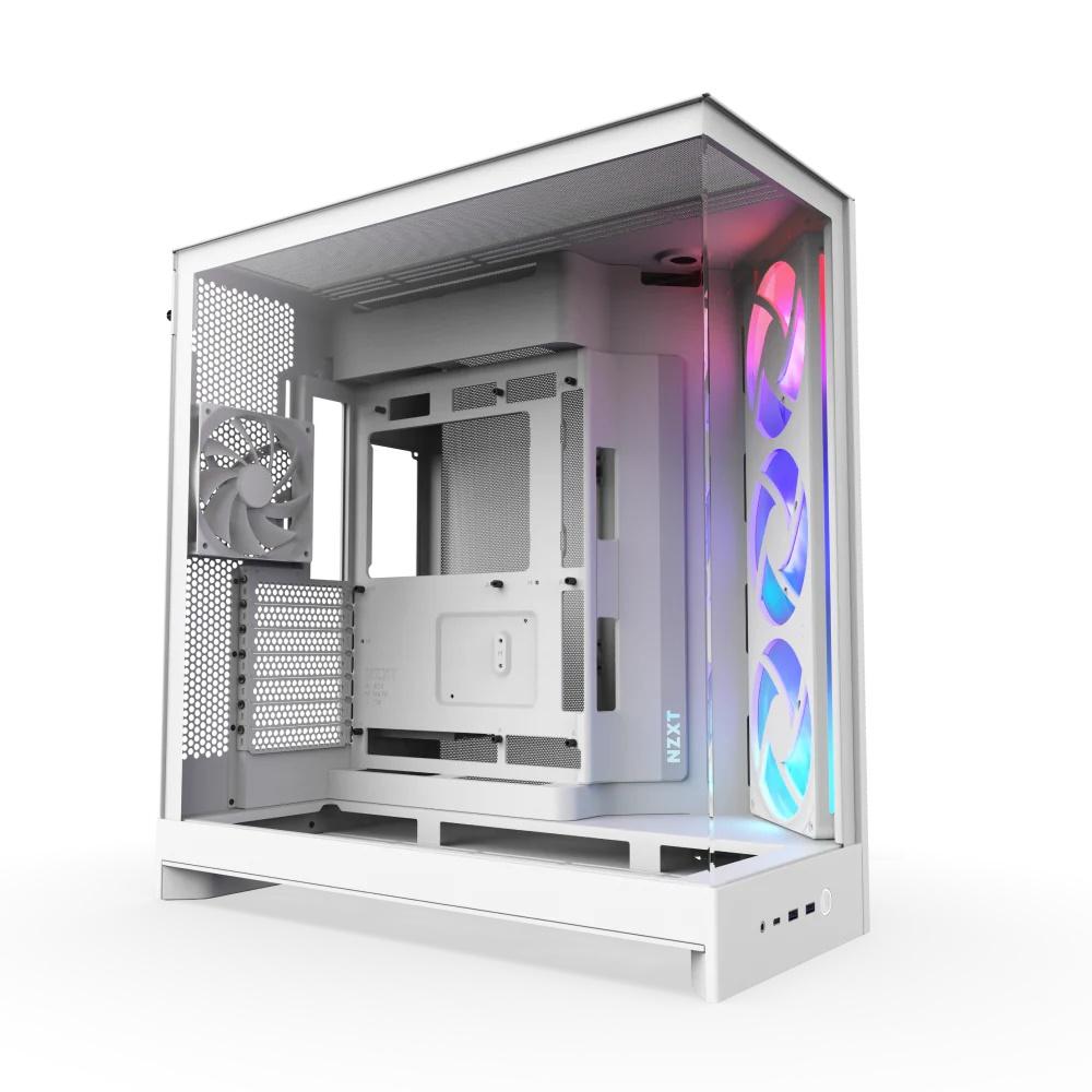Atx Kabinet Nzxt Flow Rgb Hvid Hærdet Glas
