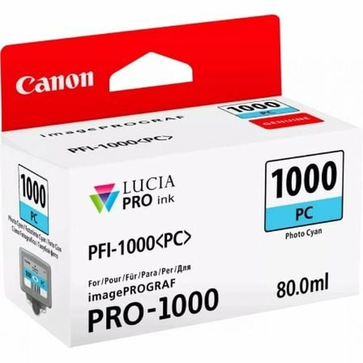 Blækpatron Canon Pfi 1000 Cyan Original