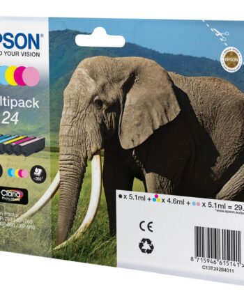 Blækpatron Multipack Epson Sort Cyan Lys Cyan Magenta Lys Magenta Gul