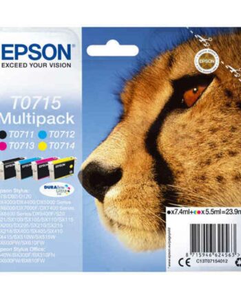 Blækpatron Multipack Epson T0715 Sort Cyan Magenta Gul