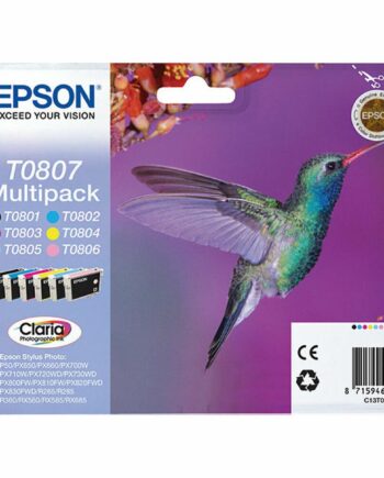 Blækpatron Multipack Epson T0807 Sort Cyan Magenta Gul