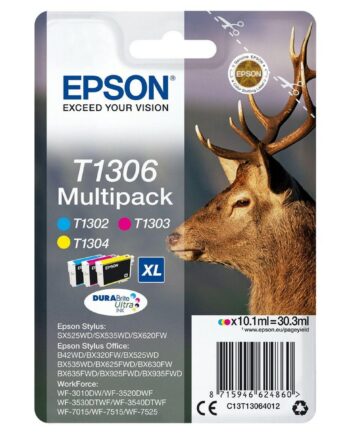 Blækpatron Multipack Epson T1306 Cyan Magenta Gul