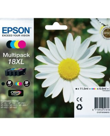 Blækpatron Multipakke Epson 18xl Sort Cyan Magenta Gul