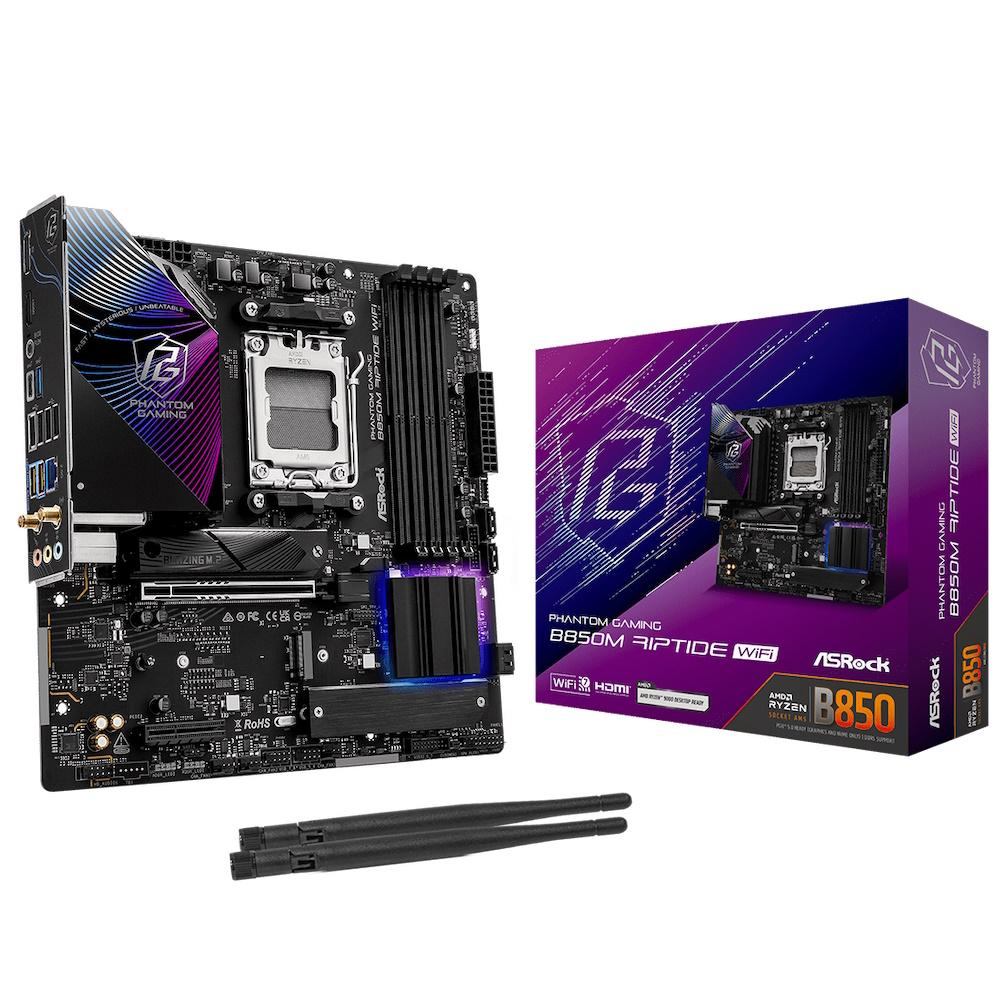 Bundkort Asrock B850m Riptide Wifi Matx Am5