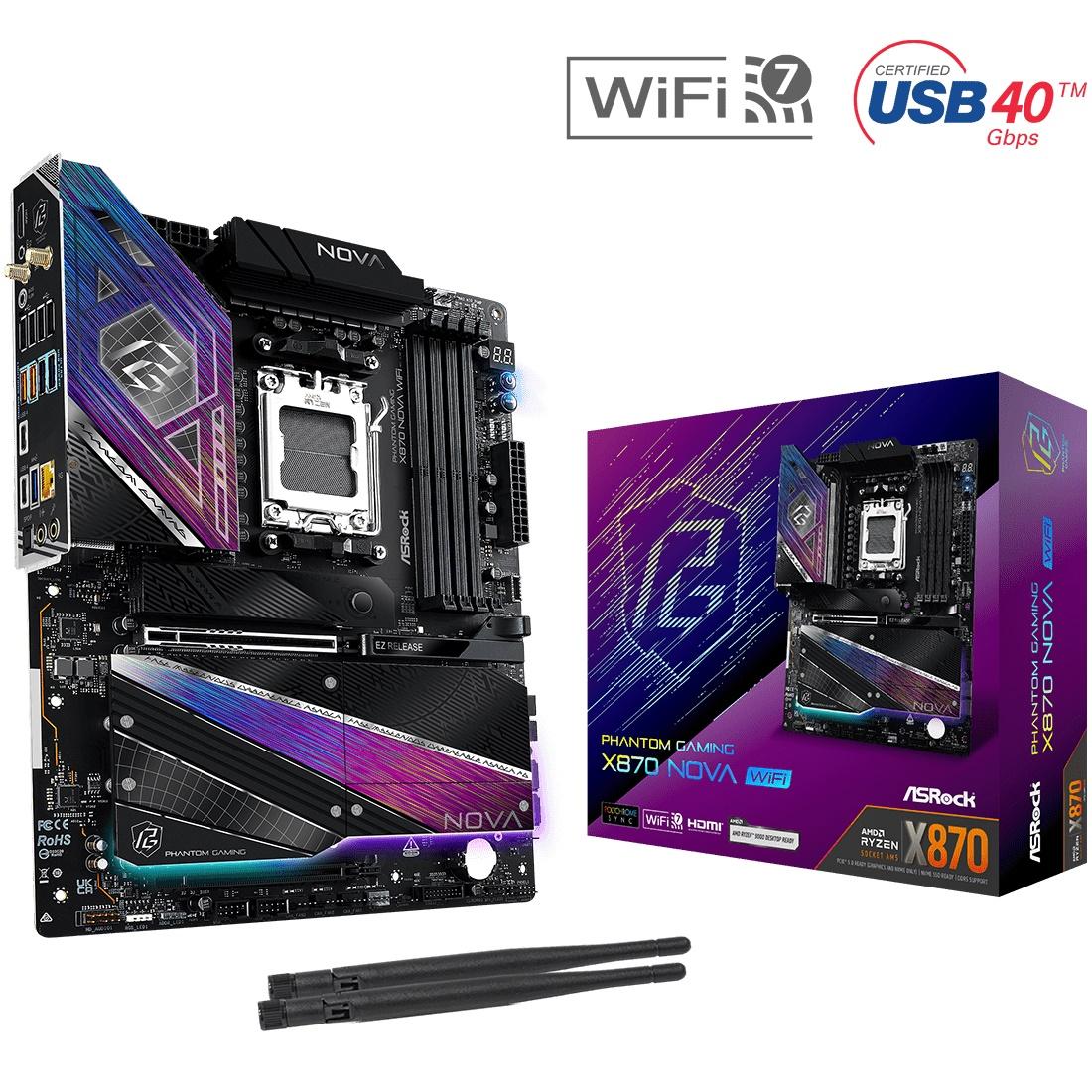 Bundkort Asrock X870 Nova Wifi Atx Am5