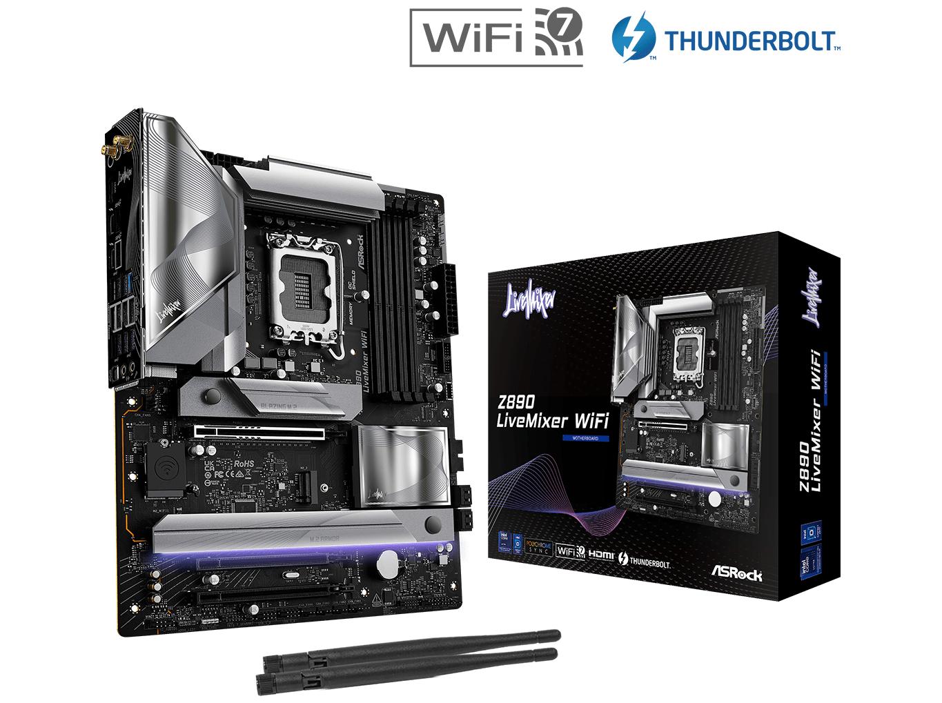 Bundkort Asrock Z890 Livemixer Wifi Atx Lga 1851