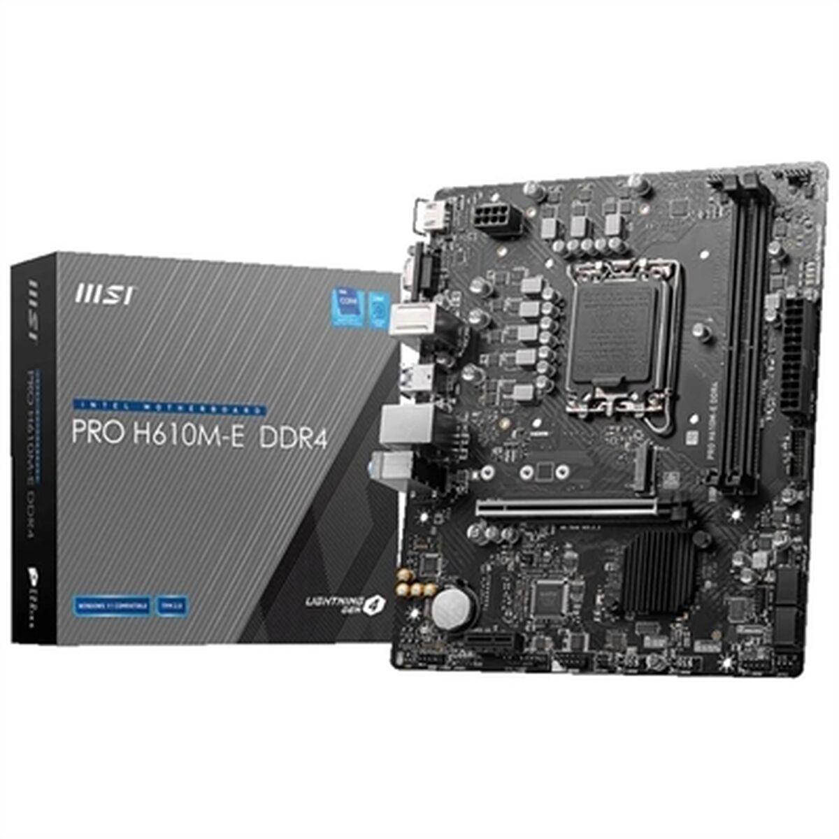 Bundkort Msi Pro H610m Ddr4 Lga 1700 Matx