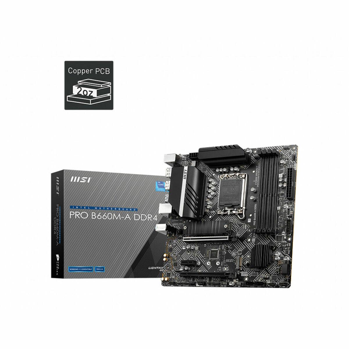 Bundkort Msi Pro H610m Ddr4 Lga1700 Matx