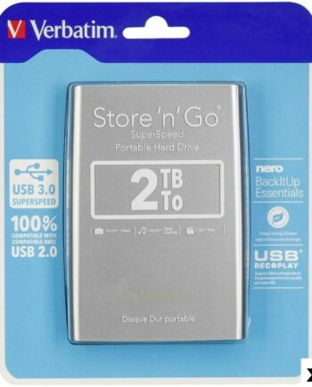 Ekstern Harddisk Verbatim Store Sølv Sort Pak