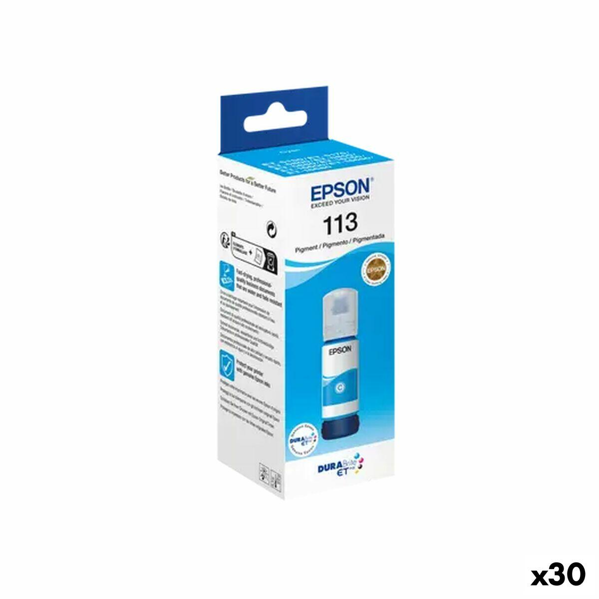Epson 113 Cyan Genopfyldningsblæk Til Ecotank Printere