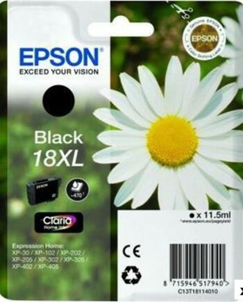 Epson 18xl Sort Blækpatron Original Pak