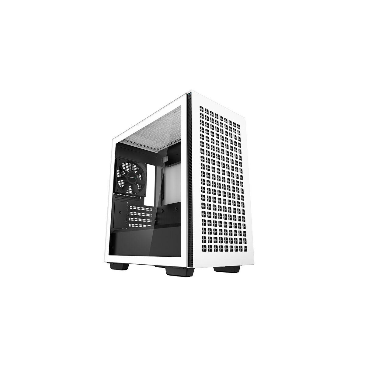 Kabinet Atx Miditower Deepcool Hvid Sort Med Hærdet Glas