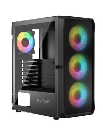Kabinet Logic Portos Argb Midi Tower Usb Sort