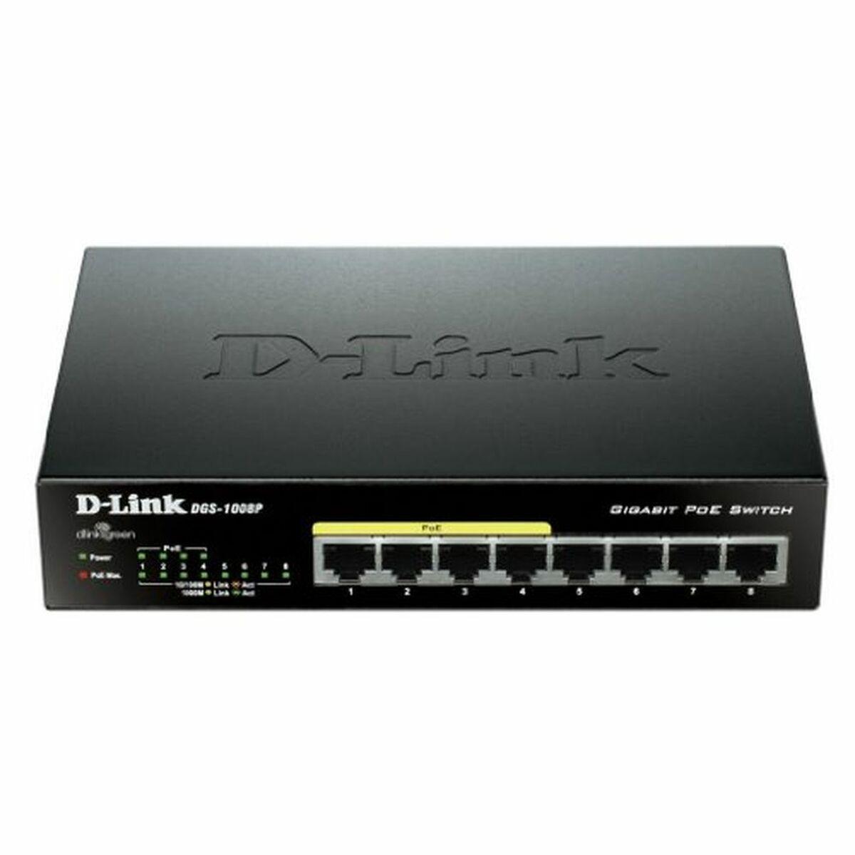 Netværksswitch Link Dgs 1008p Gigabit Poe Porte