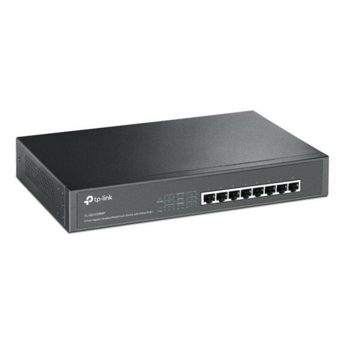Netværksswitch Link Sg1008mp Port Poe Gbps Sort