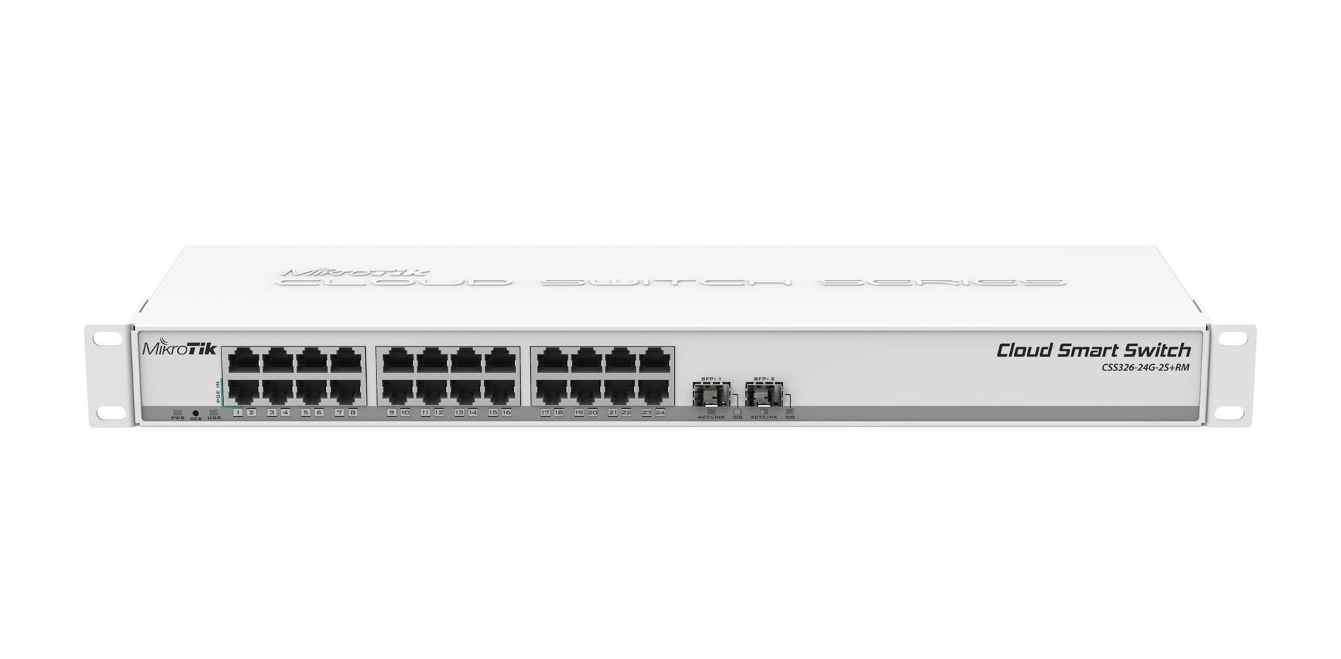 Netværksswitch Mikrotik Css326 24g Managed Gigabit Sfp Hvid