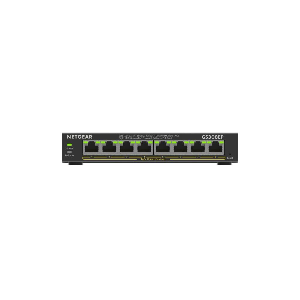 Netværksswitch Netgear Gs308ep 100pes Porte Poe