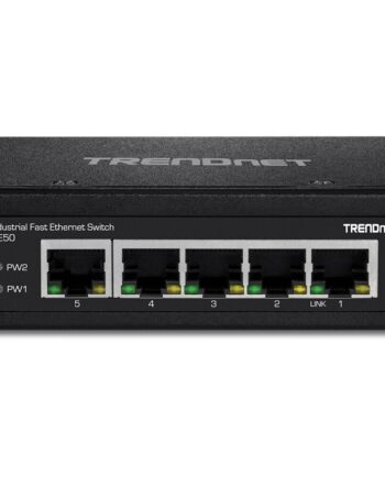 Netværksswitch Trendnet E50 Sort