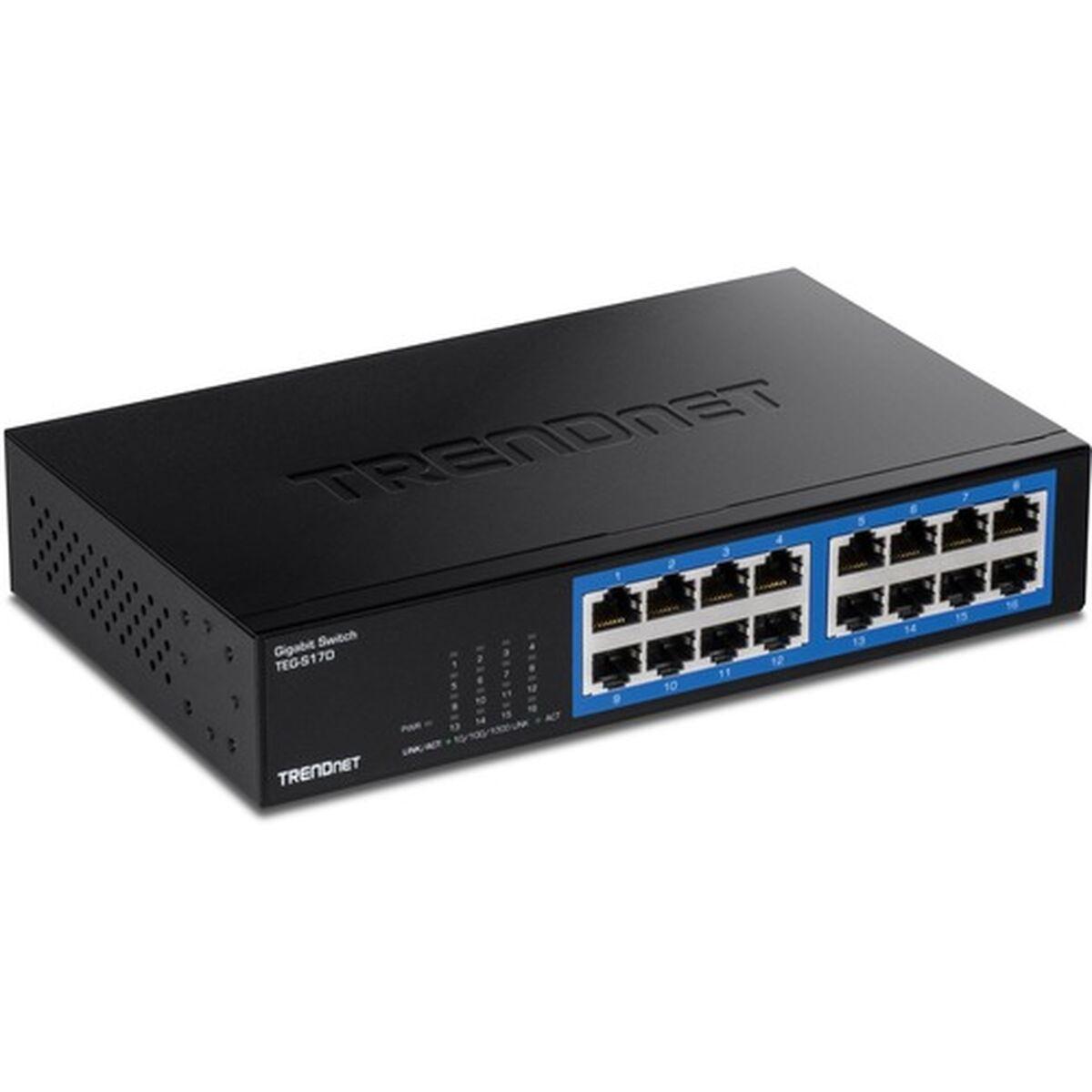 Netværksswitch Trendnet Teg S17d Porte Sort