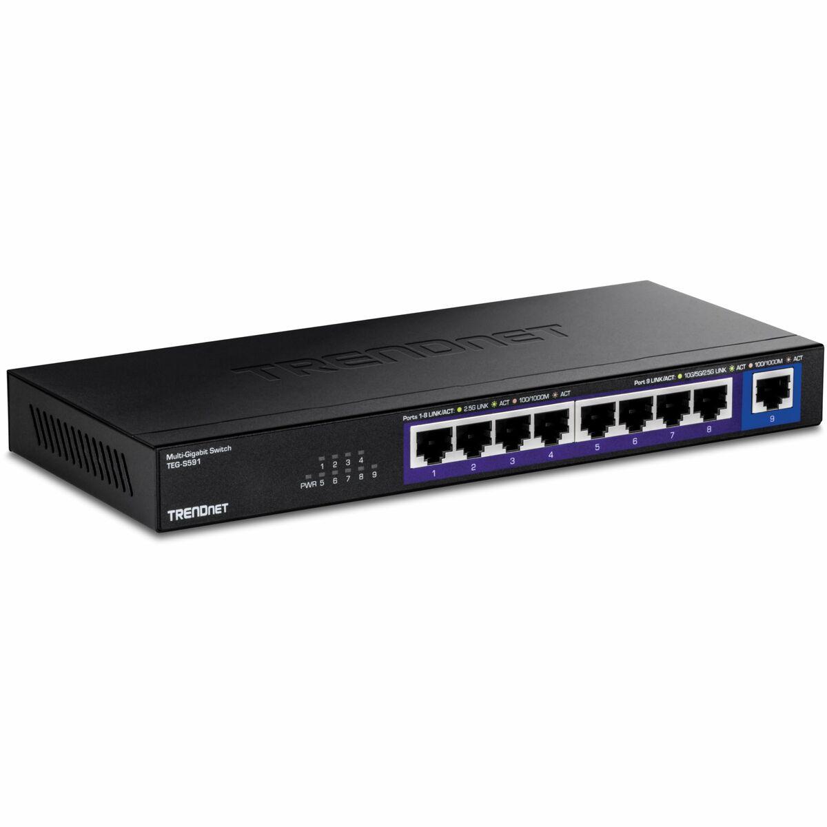 Netværksswitch Trendnet Teg S591 Ports Sort