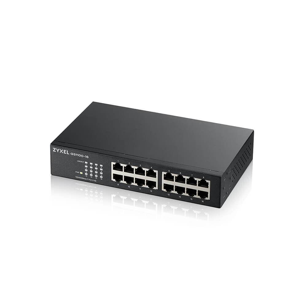 Netværksswitch Zyxel Gs1100 Porte Sort