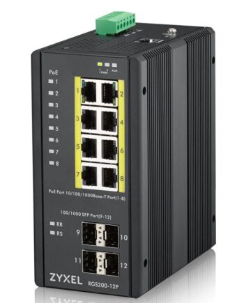 Netværksswitch Zyxel Rgs200 12p Managed Gigabit Poe Sort