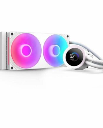 Nzxt Aio 240 Væskekøler Hvid Med Rgb Skærm