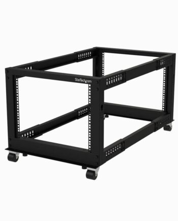 Server Rack Gulvstativ Startech 4postrack8u Stål Sort
