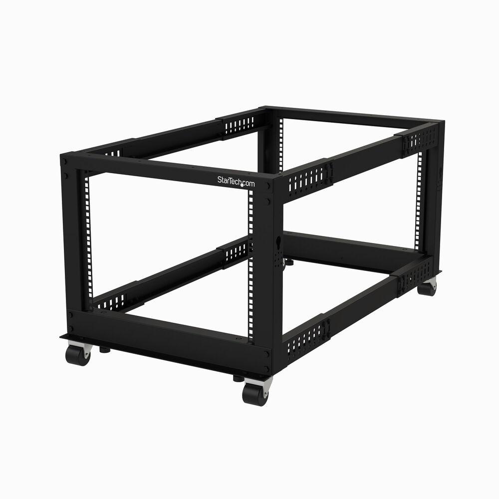 Server Rack Gulvstativ Startech 4postrack8u Stål Sort