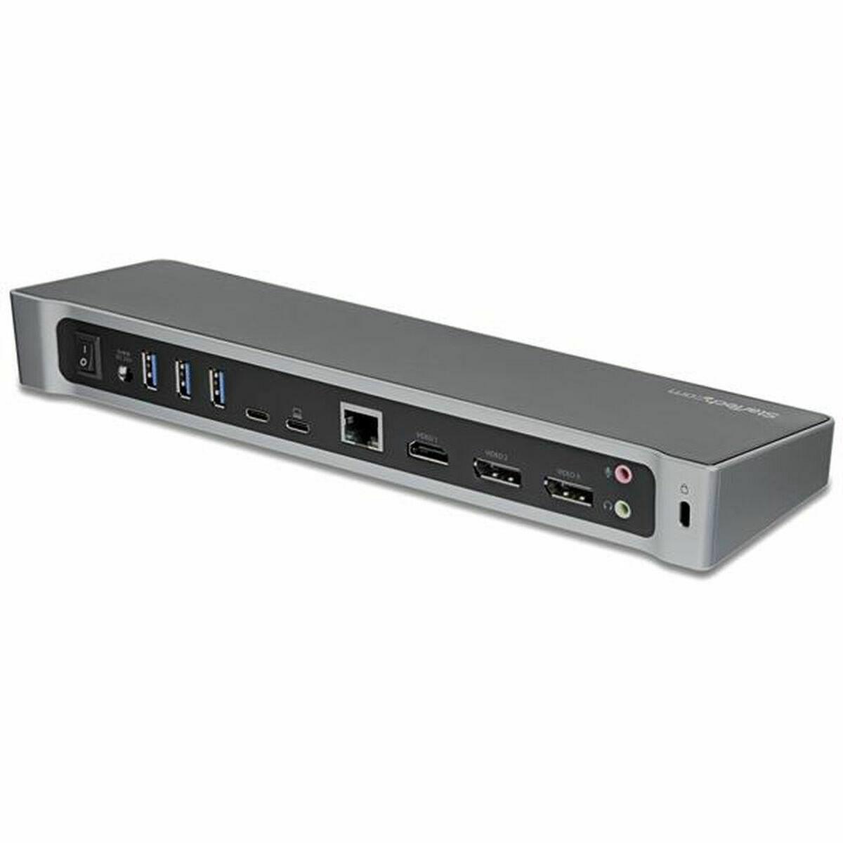 Startech Usb Dockingstation Dk30ch2depue Sort Sølv 100