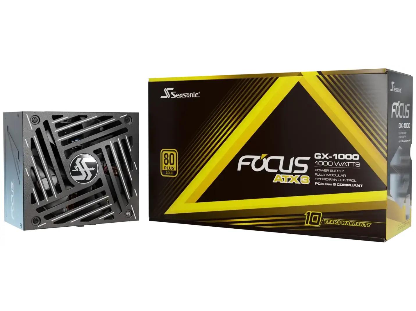 Strømforsyning Til Seasonic Focus 1000w Atx Gold Fuldt Modulær