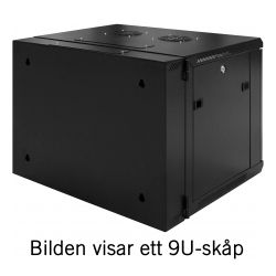 Toten 19 Wall Cabinet 600 Glass Door Black Tilbehør Til Computer