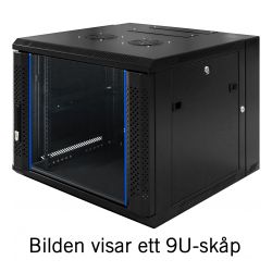 Toten Wall Cabinet 12u 600 600 Glass Door Black Tilbehør Til Computer
