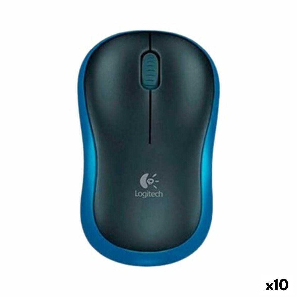 Trådløs Mus Logitech M185 Blå 1000 Dpi Pak