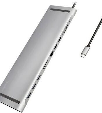 Usb Dockingstation Logilink Ua0373 Med Kortlæser Dual Display Sølv