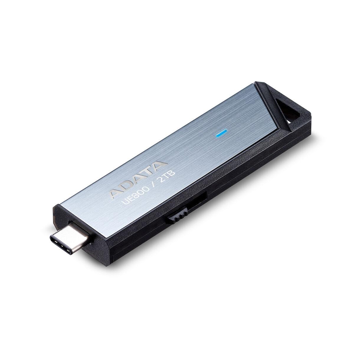 Usb Flashdrev Adata Ue800 Usbc Sølvfarvet