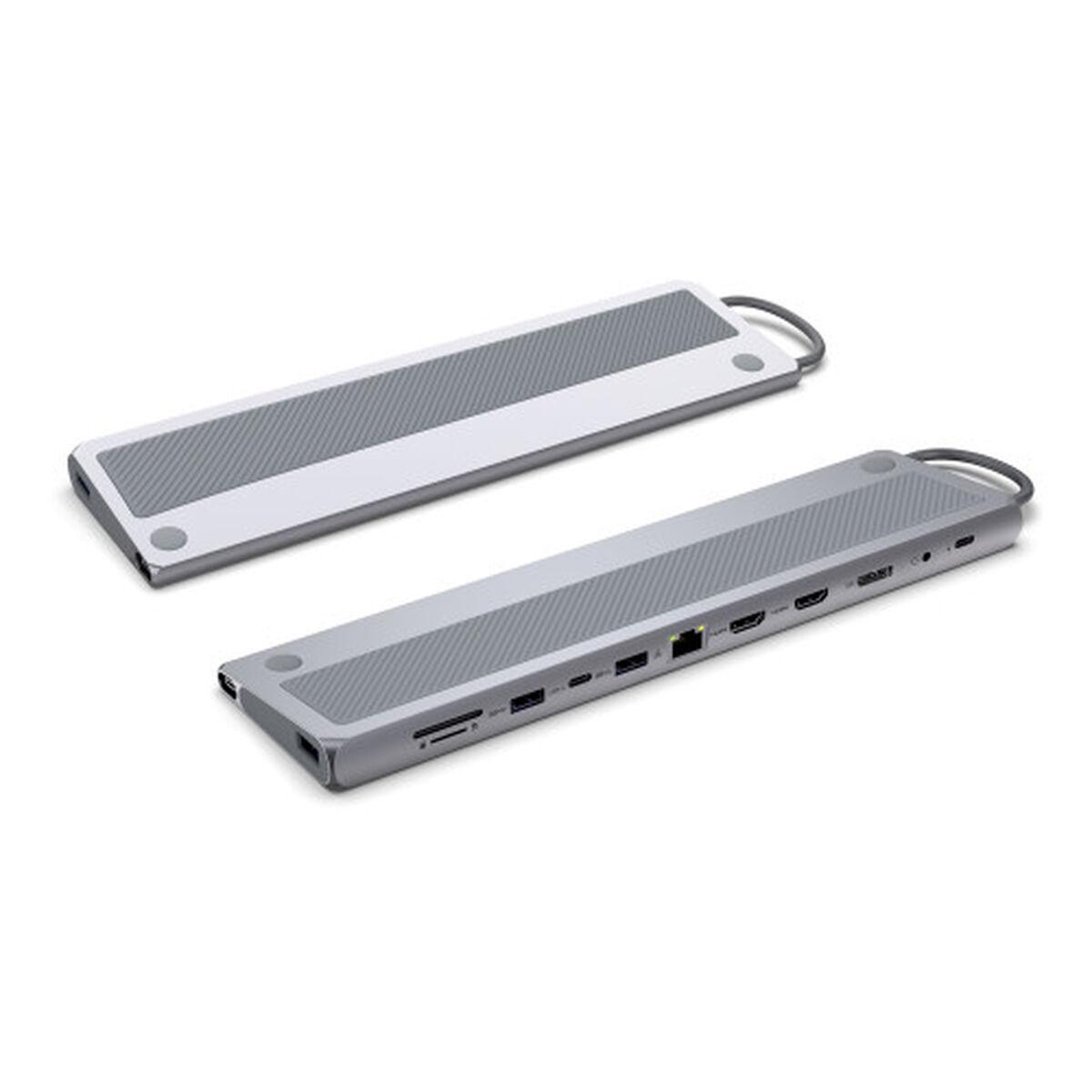 Usb Hub Ewent Ew1150 Grå Sølv Aluminium
