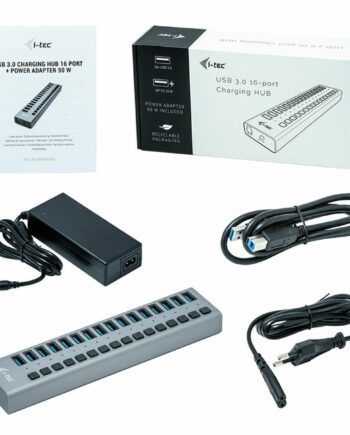Usb Hub Tec U3chargehub16 Porte Grå