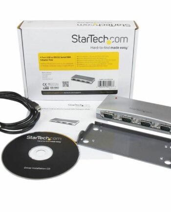 Usb Hub Til Rs232 Seriel Startech Icusb2324 Porte Sølvfarvet