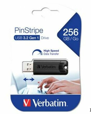 Usb Stik Verbatim Pinstripe 256 Sort Pak