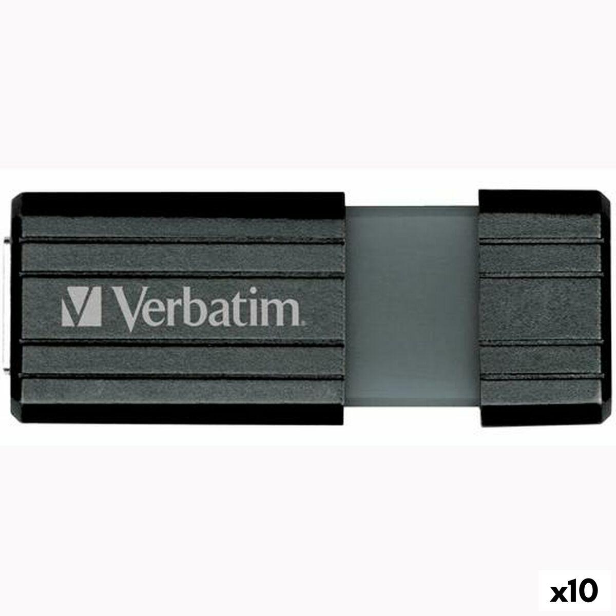 Usb Stik Verbatim Storengo Pinstripe 128 Sort Pak