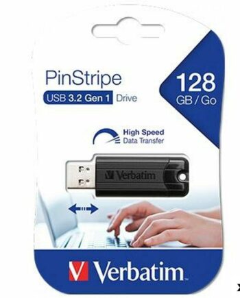 Verbatim Pinstripe Usb Stik 128 Sort Pak